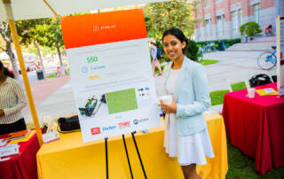 Deepika Bodapati at the 2015 USC Stevens Student Innovator Showcase